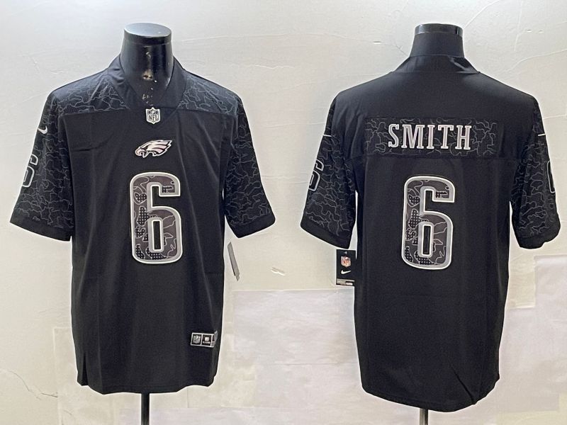 Men Philadelphia Eagles #6 Smith Black 2025 Nike Vapor Limited NFL Jersey style 1->philadelphia eagles->NFL Jersey